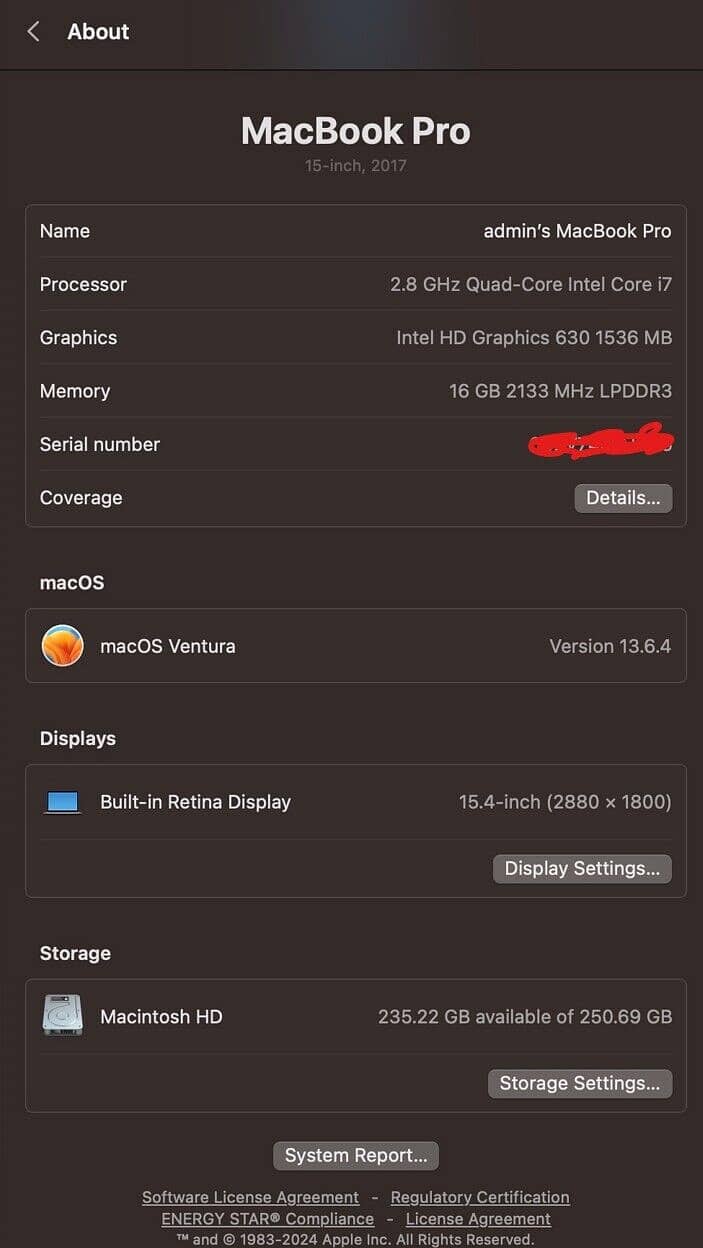 2017 Apple MacBook Pro Core i5 2.8 13 Inch Retina Display, 2GB Graphic 2