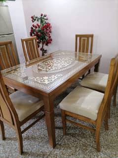 dining table / 6 seater dining table / wooden dining table with chairs 0
