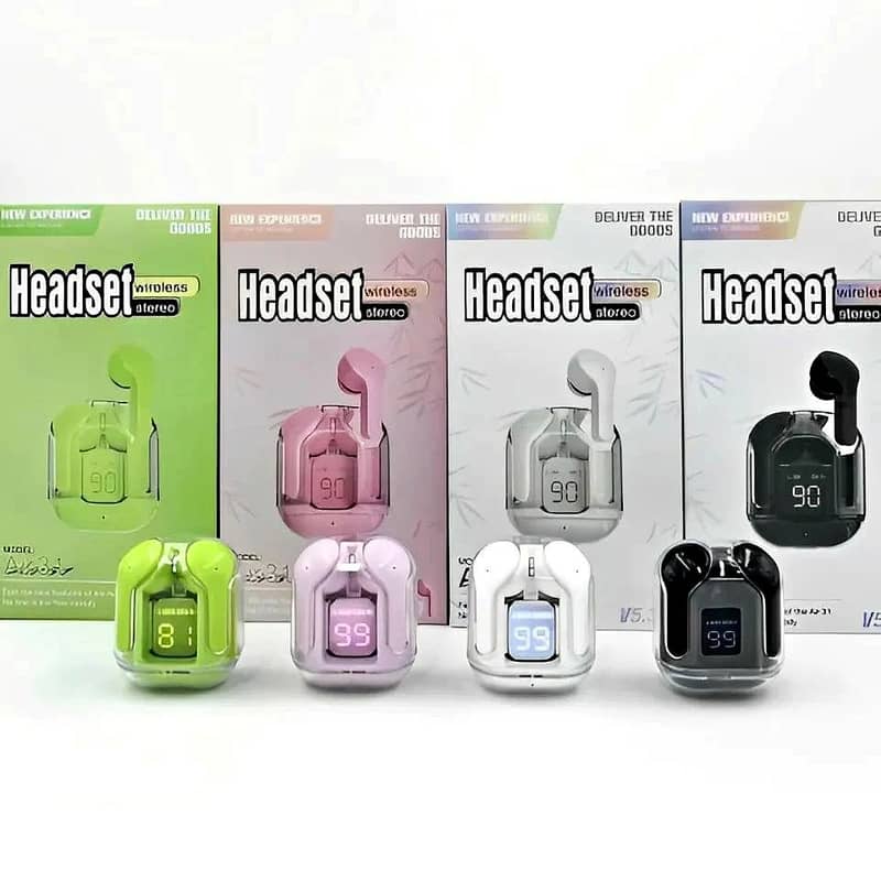 Free delivery Air31 Earbuds Wireless Crystal Transparent Bluetooth 5.3 6
