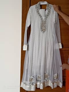 Formal white frock for girls.