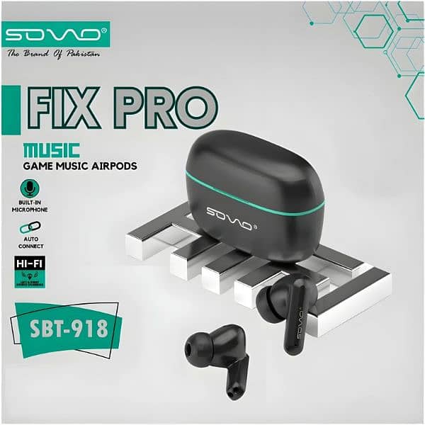 SOVO Fix Pro SBT-918 Airpods Heavy Bass, High-Quality Wireless Headset 4