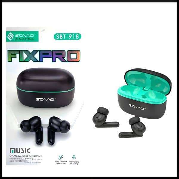 SOVO Fix Pro SBT-918 Airpods Heavy Bass, High-Quality Wireless Headset 5