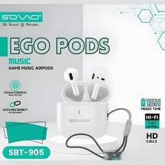 SOVO Ego Pods SBT-905 Touch-Control Waterproof Wireless Airpods 0