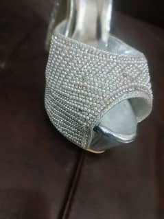 silver high heels 0