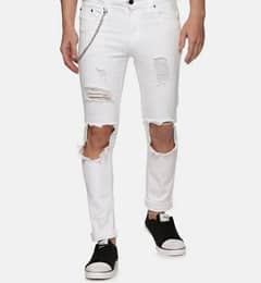 Original American H & M White Ripped Skinny jeans (only one left)*