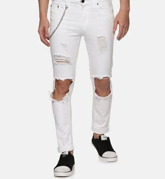 Original American H & M White Ripped jeans 0