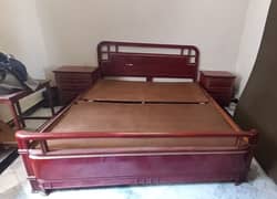 Wooden Bed and dressing