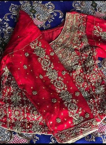 bridal lehnga. one time used. pure red 1