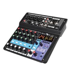 Teyun A6 6-Channel Mixer with USB Interface - audio mixer 0