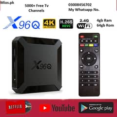 Android Smart tv Box X96q 5000 Channel Gaming Stick Air mouse Any cast