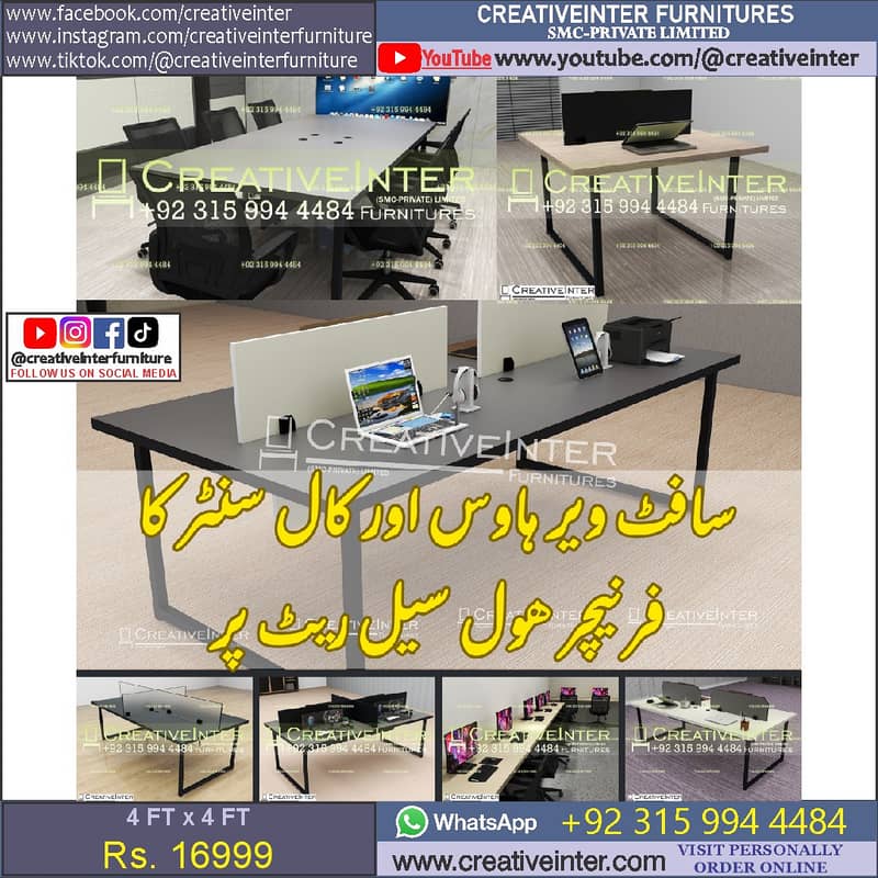 Office Workstation Meeting Conference Table Reception Desk Counter CEO 9