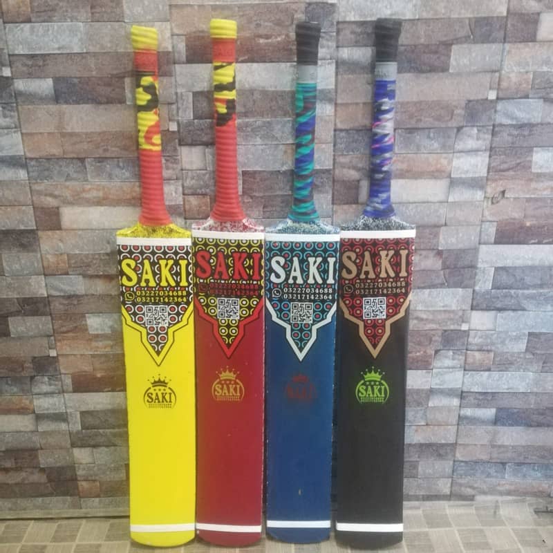 Cricket Bat Tape Ball Cricket Bat - Full Cane - Original-  Saki 2024 4