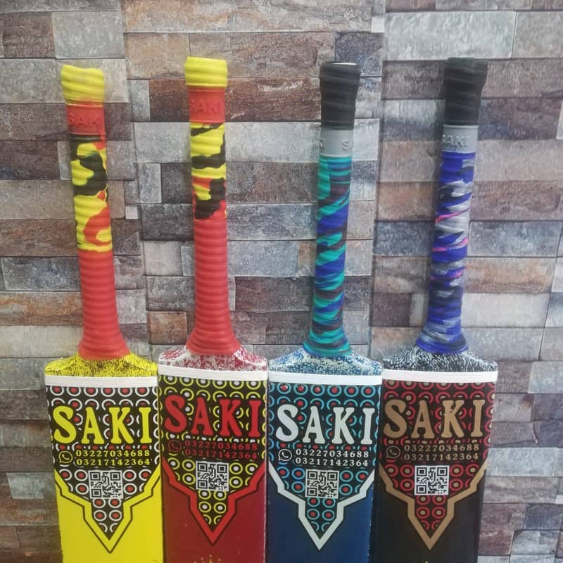 Cricket Bat Tape Ball Cricket Bat - Full Cane - Original-  Saki 2024 5