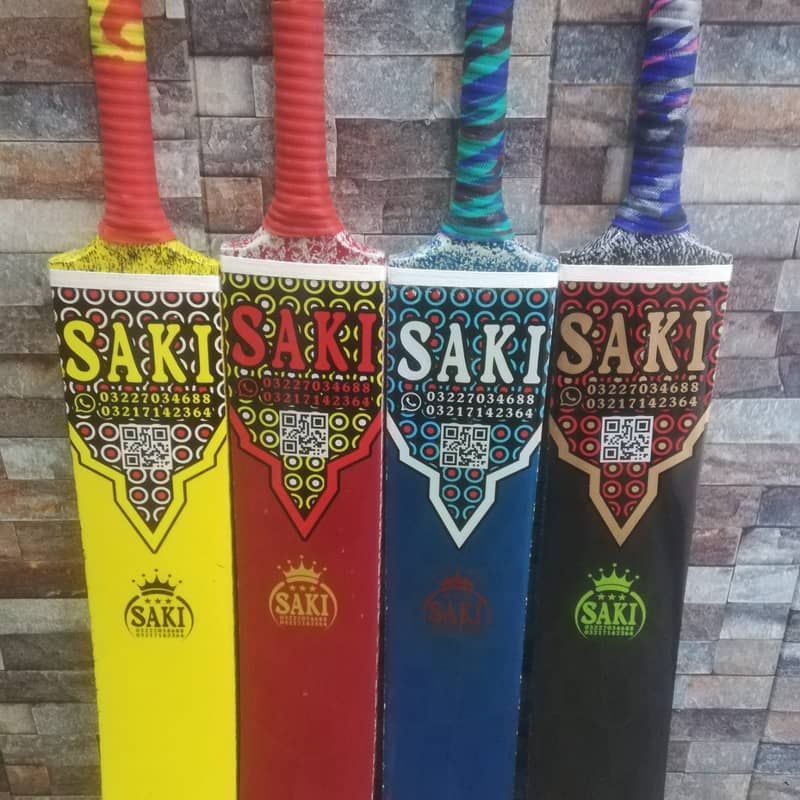 Cricket Bat Tape Ball Cricket Bat - Full Cane - Original-  Saki 2024 1