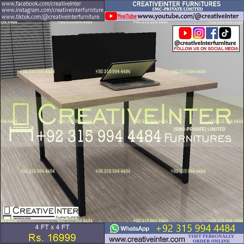 Office Workstation Meeting Conference Table Reception Desk Counter CEO ...
