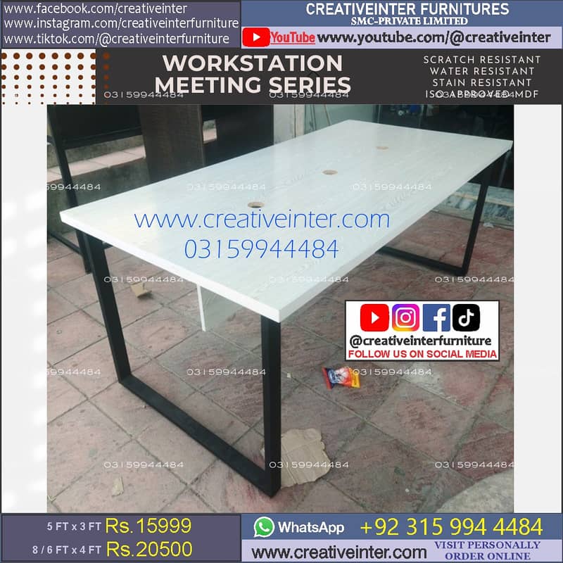 Office Workstation Meeting Conference Table Reception Desk Counter CEO 12