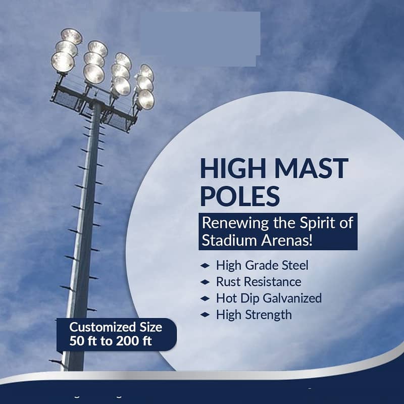 Street Poles,Wapda Poles,High mast Flag Poles tower   اسٹریٹ لائٹس ا 17