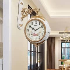 European Style Double-Sided Retro Hanging Decorative Hanging Clock