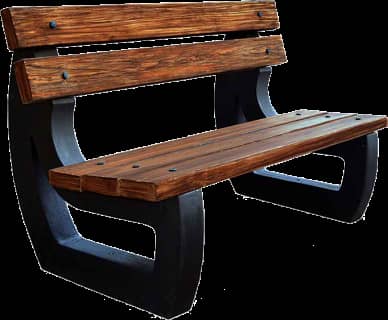 Wood & Iron Benches, Cemented Bench, Concrete Bench, Outdoor Bench 2