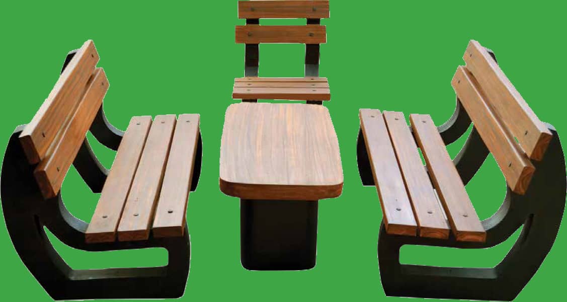 Wood & Iron Benches, Cemented Bench, Concrete Bench, Outdoor Bench 8