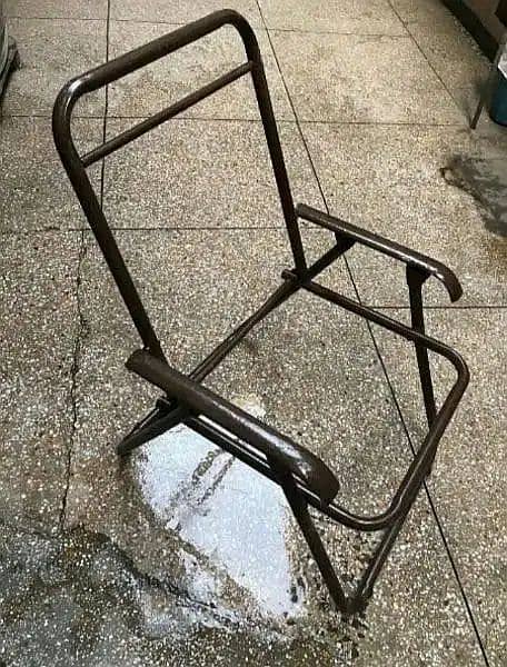 Round metal pipe folding chair frame,4 kg 1