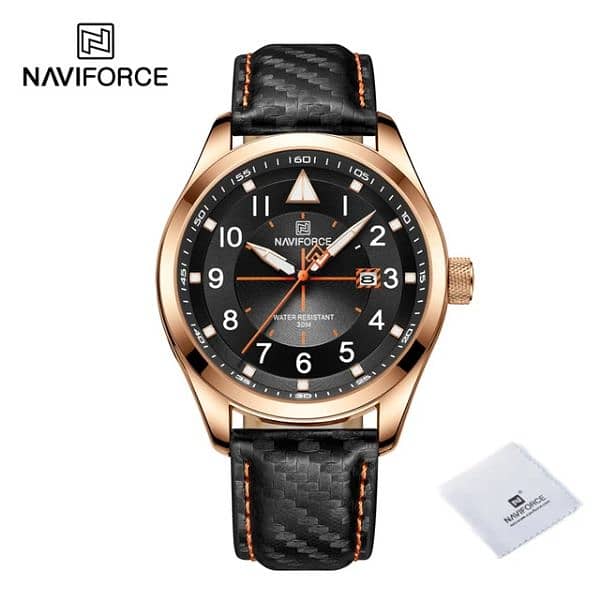 NAVIFORCE Watch For Men Luxury,Casual,Leather,Waterproof Watch 0