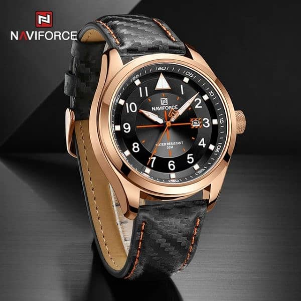 NAVIFORCE Watch For Men Luxury,Casual,Leather,Waterproof Watch 5