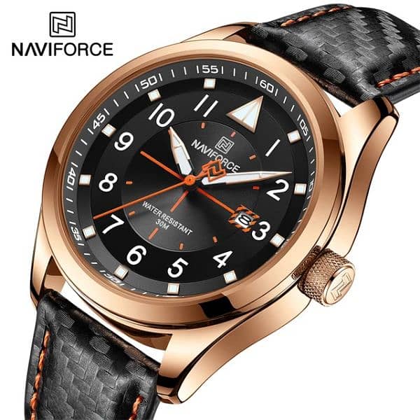 NAVIFORCE Watch For Men Luxury,Casual,Leather,Waterproof Watch 6