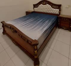 Pure wooden complete bed set