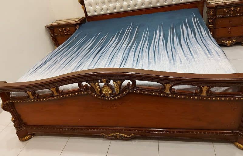 Pure wooden complete bed set 3