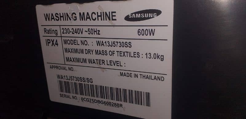 13 KG SAMSUNG Fully Automatic Washing Machine For Sale 8