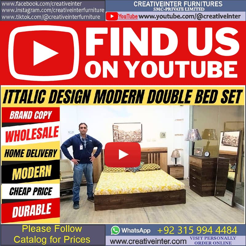 Bed Set Double Single bed home furniture 3