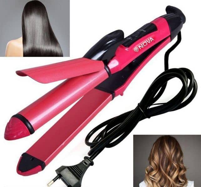 2in1 hair straightener and curler 0