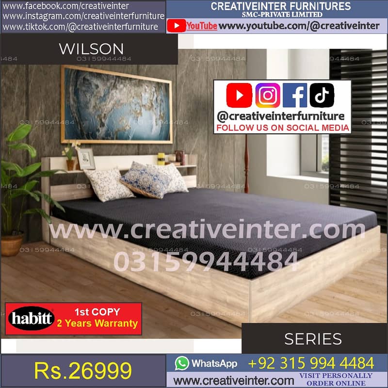 Bed Set Double Single home furniture wooden cusion 15