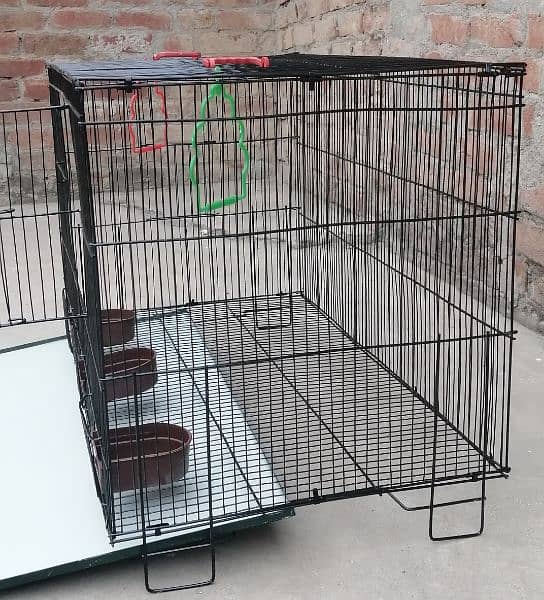 1.5by2.5 ft Folding Cage With Metal tray 2