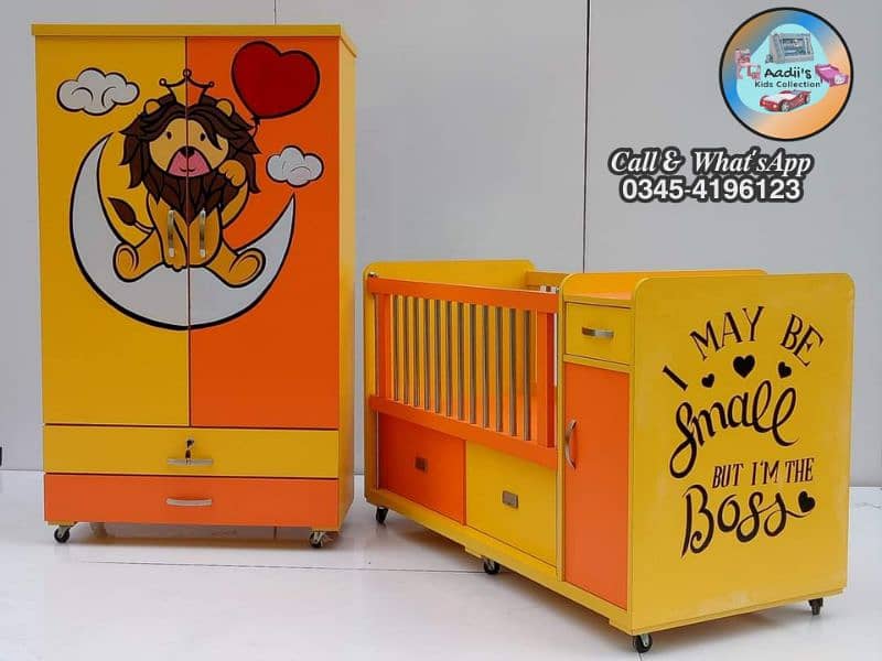 Babycot with Wardrobe with Mattress 0