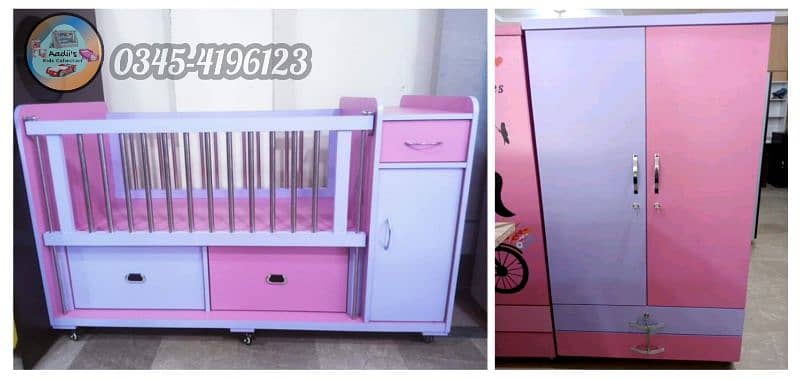 Babycot with Wardrobe with Mattress 3