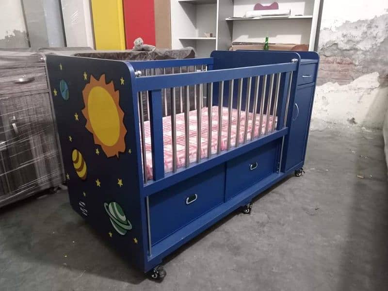 Babycot with Wardrobe with Mattress 6