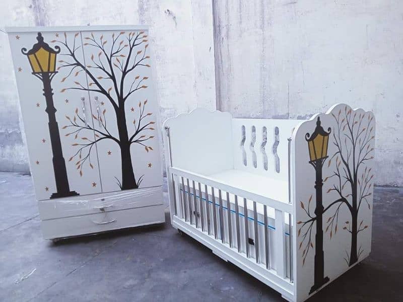 Babycot with Wardrobe with Mattress 9