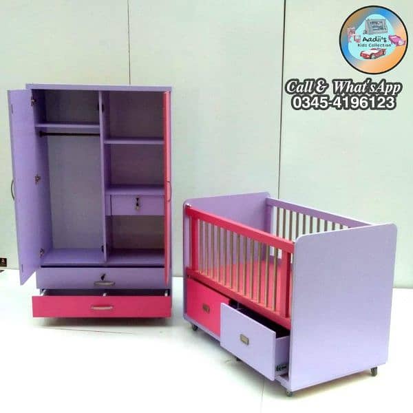 Babycot with Wardrobe with Mattress 13