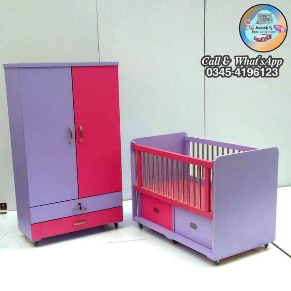 Babycot with Wardrobe with Mattress 14