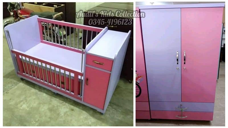 Babycot with Wardrobe with Mattress 16