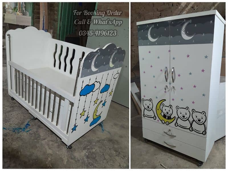 Babycot with Wardrobe with Mattress 18