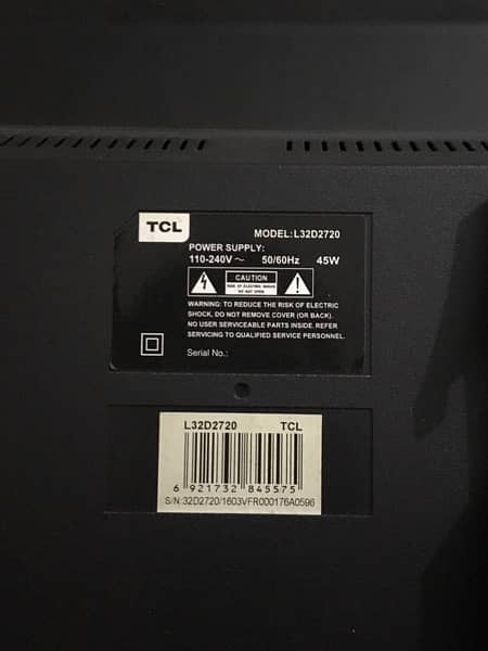 TCL 32” LED Non-Smart 2