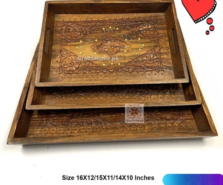 pure wooden tray 0