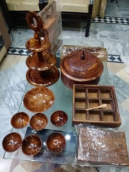 wooden handicrafts kitchen iteam tray jewellery box spice box 7