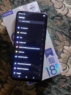 tecno camon 18p 8 /128gb with box under warranty
