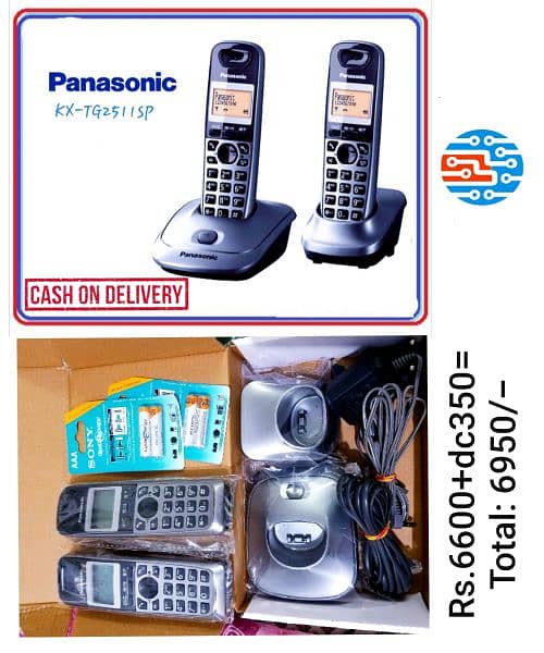 Dual Handset PTCL Landline Digital Cordless phone/Wireless telephone