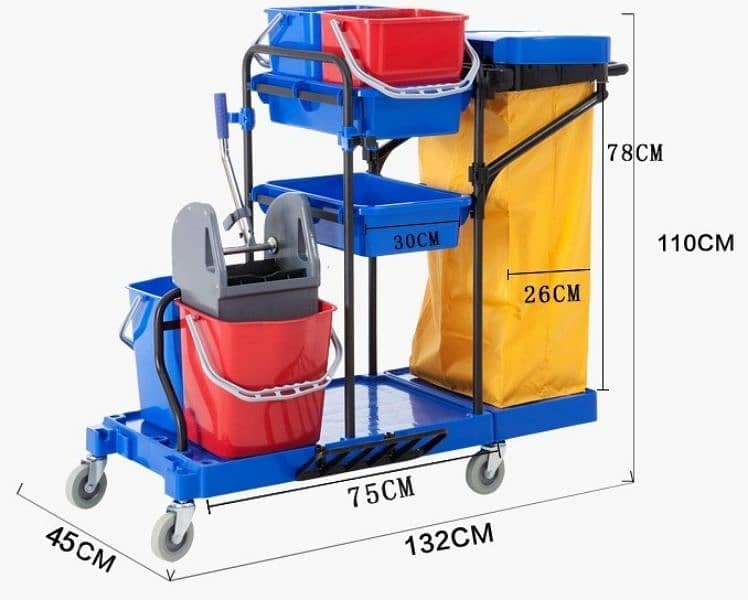 Full Size Cleaning Trolley / Commercial Cleaning Trolley 3