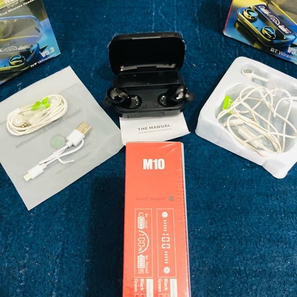 M10 earbuds &Hand free 2